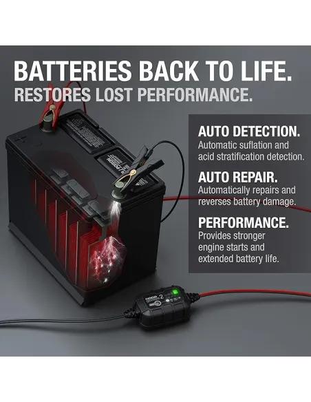 NOCO - GENIUS2, Cargador de batería de coche inteligente de 2A (6/12V)