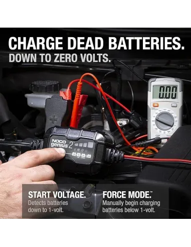 NOCO - GENIUS2, Cargador de batería de coche inteligente de 2A (6/12V)