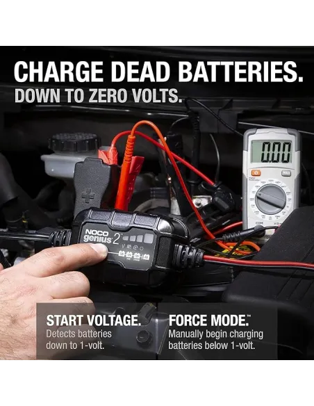 NOCO - GENIUS2, Cargador de batería de coche inteligente de 2A (6/12V)