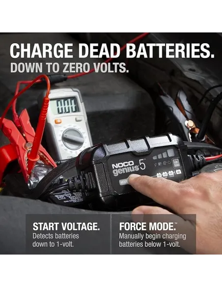 NOCO - GENIUS5, 5A Smart Car Battery Charger (6V/12V)