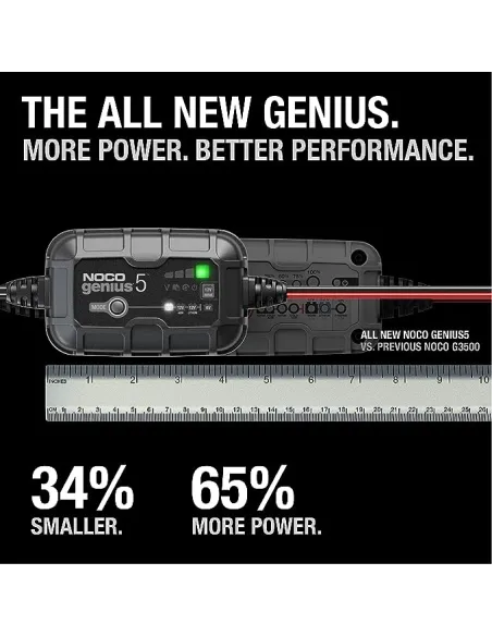 NOCO - GENIUS5, 5A Smart Car Battery Charger (6V/12V)