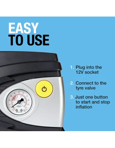 RAC610 Inflador de neumáticos analógico 12 V DC