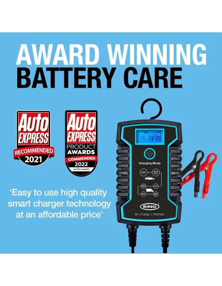 8A Smart Battery Charger & Maintainer