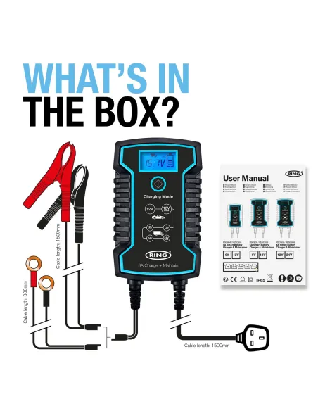 8A Smart Battery Charger & Maintainer