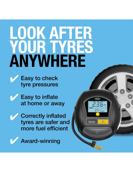 Gonfleur de pneus numérique Rapid 12V DC