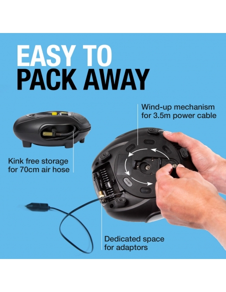 Inflador de neumáticos digital rápido 12 V CC