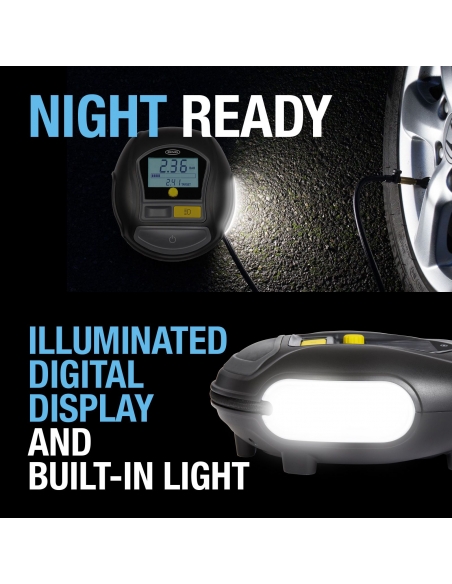 Inflador de neumáticos digital rápido 12 V CC