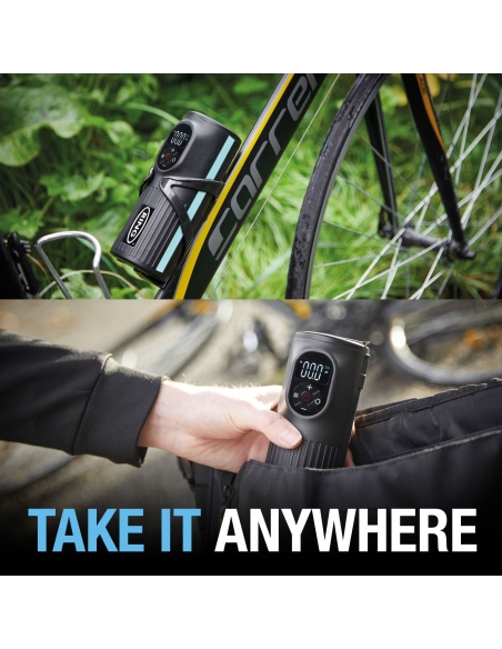 Inflador de neumáticos inalámbrico recargable compacto