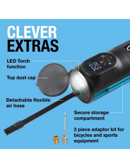 Inflador de neumáticos inalámbrico recargable