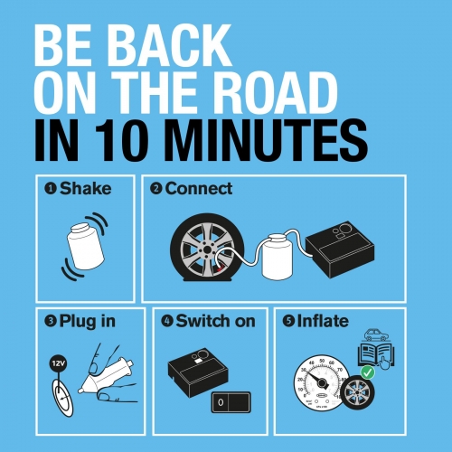 Flat Tyre Repair Kit 450ml 12V