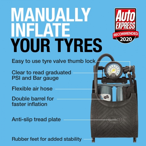 Bomba de pie de doble barril