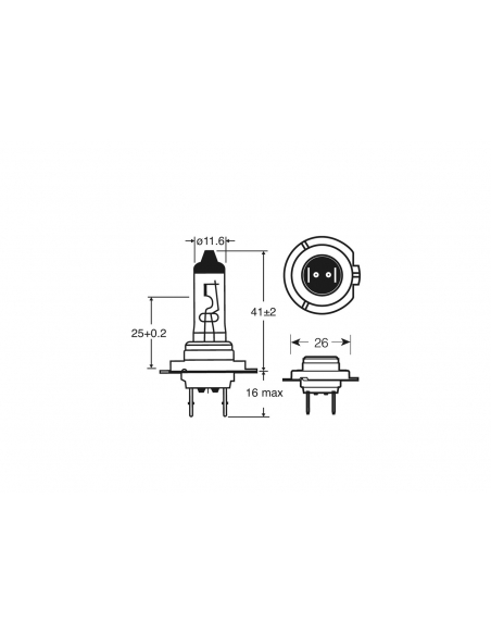 12V H7 LAMPARA HALOGENA