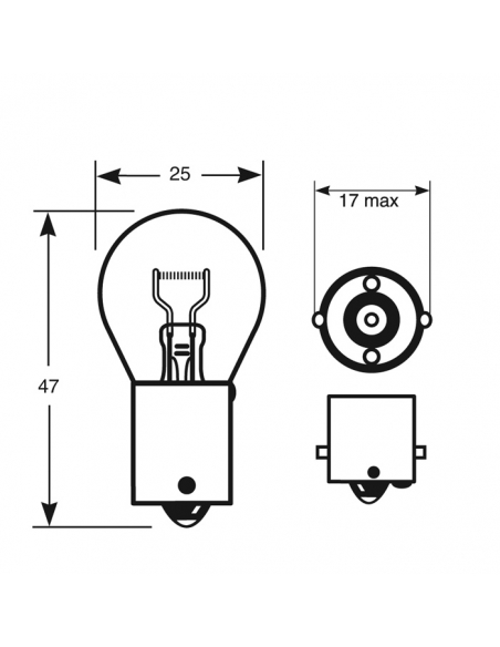 Freno/Intermitente/Luz Antiniebla Trasera P21W (10 Unidades)