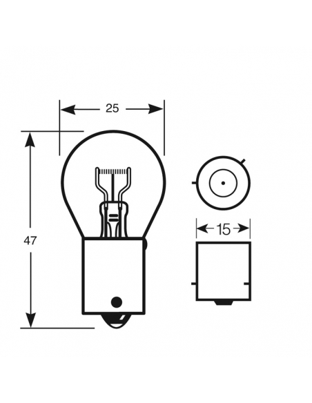 LAMPARA AMBER PARA INTERMITENTE PY21W (10 UNIDADES)