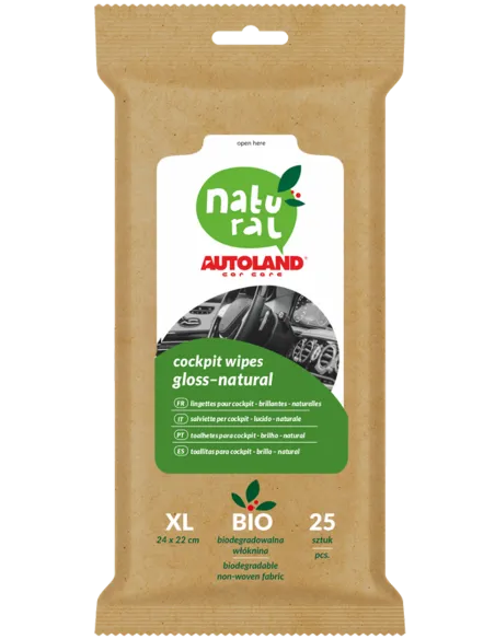 NATURAL- Toallitas Limpia Salpicaderos efecto brillo