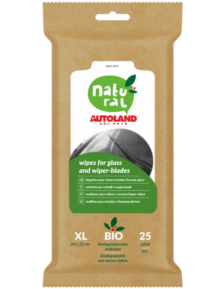 Natural- wipes for glass and wiper blade