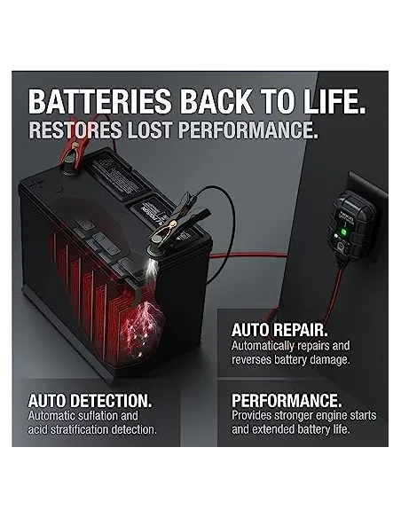 NOCO - GENIUS1, Cargador de batería de coche inteligente de 1A (6/12V)